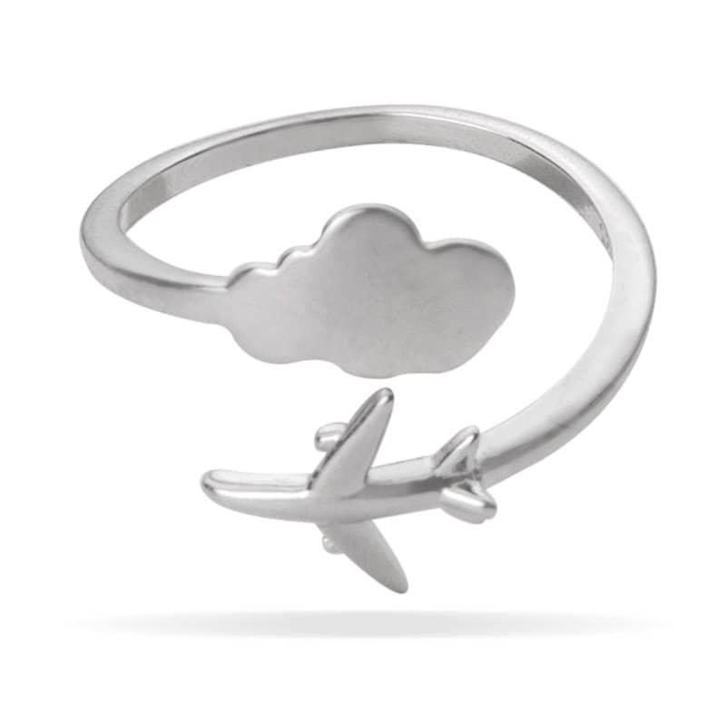 Stříbrný prsten Letadlo & Oblak