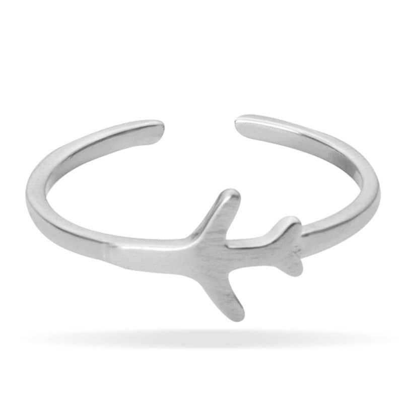 Stříbrný prsten Letadlo